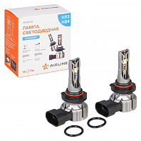 Лампа светодиодная HB3/HB4 STANDARD, 17Вт, 4000Лм (2000Лм x 2), 6000К (Белый), 12В, комплект 2 шт. МП-серия