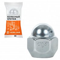 Гайка колесная M12x1,5x25, конус, ключ 21, закрытая, хром, 1 шт для Mazda/Hyundai/KIA