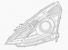 Фара для автомобилей Nissan Teana J32 (07-) рестайлинг, галоген/ксенон, электрический корректор, без блока розжига ксенона, левая