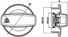 Крышка (пробка) расширительного бачка для а/м Audi A4 (00-)/(04-)/А6 (97-)/(04-)/A8 (02-) 1.4bar