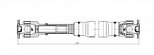 Карданный вал в сборе для автомобилей Toyota Land Cruiser Prado 120 (02-) 4.0i задний