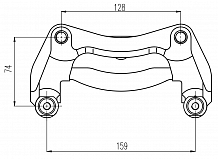 Скоба тормозного суппорта для автомобилей Mitsubishi Carisma (95-)/Space Star (01-) передняя правая