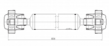 Карданный вал в сборе для автомобилей Mercedes-Benz M-Class II W164 (05-)/GL-Class I X164 (06-)/R-Class W251 (06-) передний