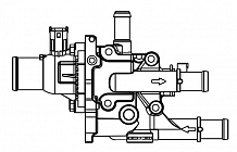 Термостат для автомобилей Chevrolet Aveo T300 (11-)/Opel Astra J (10-) 1.6i/1.8i (105°С) (с пластиковым корпусом)