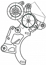 Ролик приводного ремня для автомобилей Toyota Land Cruiser Prado 120 (02-)/Land Cruiser Prado 150 (09-) 3.0d [KD] (с натяжным механизмом)