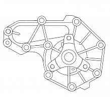 Насос водяной для автомобилей Renault Laguna (93-)/Volvo 440/460 (88-) 1.9D/1.7i/1.8i/2.0i