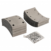 Накладка тормозной колодки для автомобилей Урал 4320 ремкомплект 8 шт. R0 с заклёпками