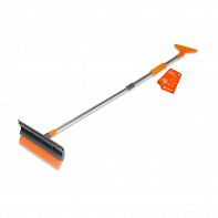 Щетка от снега и льда с водосгоном и телескоп.рукояткой + скребок (75-123 см)
