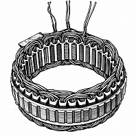 Статор генератора для автомобилей Mitsubishi Outlander II (06-) 2.0i/2.4i/ASX (10-) 1.8i/2.0i/Lancer X (08-) 1.8i (D=136мм)