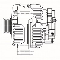 Генератор для автомобилей Mercedes-Benz E W210 (95-) 2.4i/2.8i/3.2i/E W211 (02-) 2.6i 120A