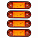 Огонь габаритный светодиодный, 12/24В, оранжевый, комплект 4 шт. airline ASML002 