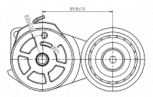 Ролик приводного ремня для автомобилей Scania 5 (R,T-series) (04-) [DC16] (с натяжным механизмом) вентилятора