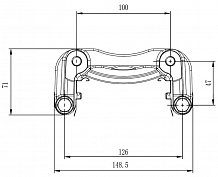 Скоба тормозного суппорта для автомобилей SsangYong Actyon II (10-)/Korando C (10-) задняя