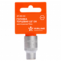 Головка торцевая 1/2" DR шестигранная 10мм пласт. подвес