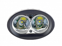Фара светодиодная овальная, 2LED, направленный свет, 20Вт, 97x62x70мм, 12/24В, PLUS