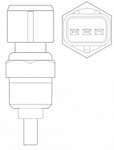 Датчик температуры для автомобилей Москвич 3 (22-)/JAC JS4 (20-)