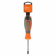 Отвертка крестовая PZ1x60мм, магнитный наконечник, пласт.подвес