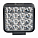 Фара светодиодная квадратная, 16LED, направленный свет, 16Вт, 83х83х22мм, 12/24В, PLUS airline ALED018 