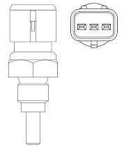 Датчик температуры для автомобилей Kia Spectra (00-)/Rio I (00-)