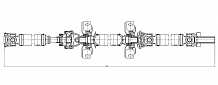 Карданный вал в сборе для автомобилей Lexus RX II (03-) (AWD)/Toyota Highlander (01-) (4WD) задний