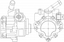 Насос ГУР для автомобилей ГАЗель 3302 с дв. ЗМЗ-406