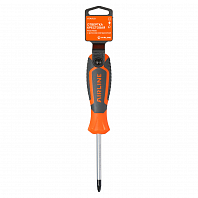 Отвертка крестовая PZ2x75мм, магнитный наконечник, пласт.подвес