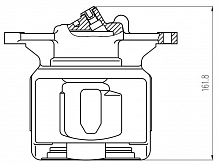 Суппорт тормозной для автомобилей Toyota Carina E (92-) / Camry (91-) / Caldina (92-) передний правый d=57мм