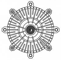 Муфта вязкостная для автомобилей KIA Sportage (94-) 2.0i (без крыльчатки)