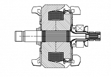Ротор генератора для автомобилей Лада Largus (12-)/Renault Logan (04-)/Duster (10-) 1.4i/1.6i (тип Bosch)
