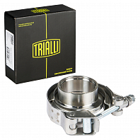 Хомут глушителя V-band быстросъемный с фланцами D=38 мм (нержавеющая сталь)