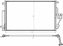 Радиатор кондиционера для автомобилей Changan CS55 Plus (UNI-S) (19-)