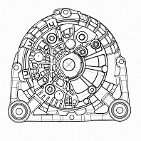 Мост диодный генератора для автомобилей Opel Astra J (09-) 1.6i/1.8i (с крышкой)
