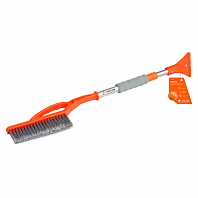 Щетка от снега и льда с телескопической рукояткой и распушённой щетиной + скребок (79-100 см)