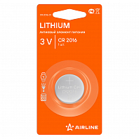 Батарейка CR2016 3V для брелоков сигнализаций литиевая 1 шт.