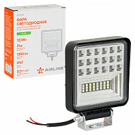 Фара светодиодная квадратная, 42LED, комбинированный свет, 21Вт, 108х108х37мм, 12/24, PLUS