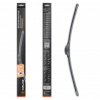 Щетка стеклоочистителя бескаркас PREMIUM 430мм (17") 5 адаптеров