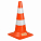 Конус дорожный 520мм, 2 световозвращающие полосы, оранжевый airline AKON004 
