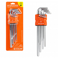 Набор ключей шестигранных удлинённых 9 пр. (1.5-10мм) пласт.подвес