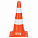 Конус дорожный 520мм, 2 световозвр.полосы с утяжелителем, оранжевый airline AKON014 