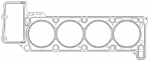 Прокладка ГБЦ для а/м ГАЗ 3302 с дв. ЗМЗ 405/409 (Евро 3) (d=96.5 мм.) (метал.)