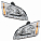 Фары для автомобилей Ford Focus II (05-) (головного света) галоген, электрический корректор, цвет рамы: хром, комплект: левая и правая (2 штуки)