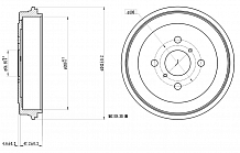 Барабаны тормозные для автомобилей Geely MK (08-) / MK Cross (11-) d=202 окрашенные