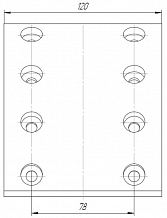 Накладка тормозной колодки для автомобилей МАЗ Зубренок 4370 перед. ремкомплект 8 шт. R0 с заклёпками
