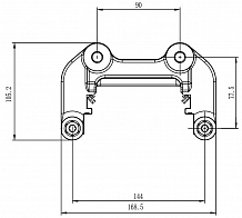 Скоба тормозного суппорта для автомобилей Jetour Dashing (22-) задняя (автомобиль с электродвигателем стояночного тормоза)