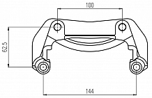 Скоба тормозного суппорта для автомобилей Opel Vectra C (02-) передняя (для диска 28мм)