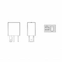 Реле 12V 35A 4 контакта мини для автомобилей Лада Vesta (17-)/Vesta NG (23-)