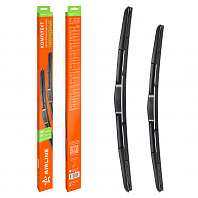 Щетки стеклооч комплект (2 штуки) 600/400мм (24"/16") гибридные с креплением "Крючок 9x3, 9x4 мм" (AWBM271)