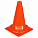 Конус дорожный 320мм, без световозвр.полос, мягкий, оранжевый airline AKON002 