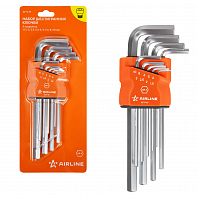 Набор ключей шестигранных 9 пр. (1.5-10мм) пласт.подвес