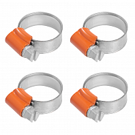 Хомуты 12-22/9,7мм, червячные PRO, усиленные, W1(оцинк.), комплект 4 шт.